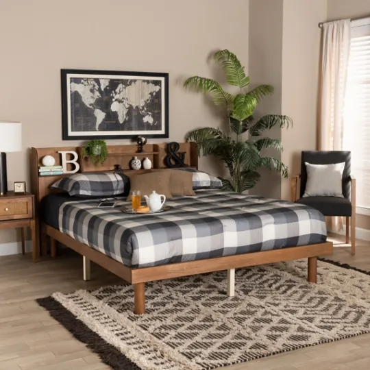 Kirkland's Home Wood Shelves Full Platform Bed- Beds & Headboards