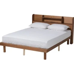 Kirkland's Home Wood Shelves Queen Platform Bed- Beds & Headboards