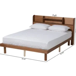 Kirkland's Home Wood Shelves Queen Platform Bed- Beds & Headboards