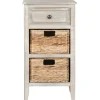 Kirkland's Home Wood Side Table With Baskets- Accent & End Tables