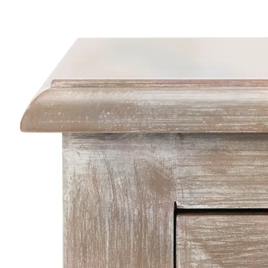 Kirkland's Home Wood Side Table With Baskets- Accent & End Tables