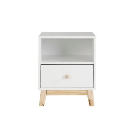 Kirkland's Home Wood Single Drawer Footed Nightstand- Nightstands