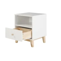 Kirkland's Home Wood Single Drawer Footed Nightstand- Nightstands