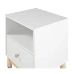 Kirkland's Home Wood Single Drawer Footed Nightstand- Nightstands