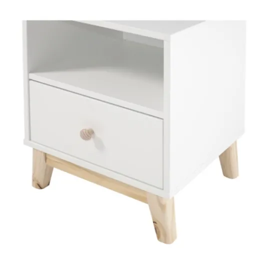Kirkland's Home Wood Single Drawer Footed Nightstand- Nightstands