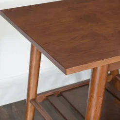 Kirkland's Home Wood Slatted Bottom Shelf Side Table- Accent & End Tables