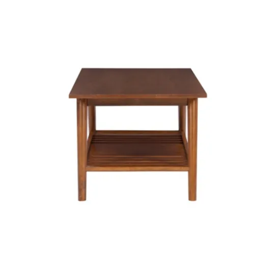 Kirkland's Home Wood Slatted Bottom Shelf Coffee Table- Coffee Tables