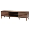 Kirkland's Home Wood Slatted Midcentury Tv Stand- Tv Stands & Media Consoles