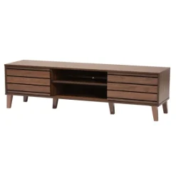 Kirkland's Home Wood Slatted Midcentury Tv Stand- Tv Stands & Media Consoles