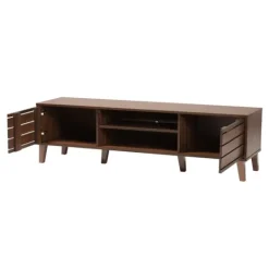 Kirkland's Home Wood Slatted Midcentury Tv Stand- Tv Stands & Media Consoles