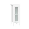 Kirkland's Home Wood Slim Single Glass Door Floor Cabinet- Bathroom Furniture