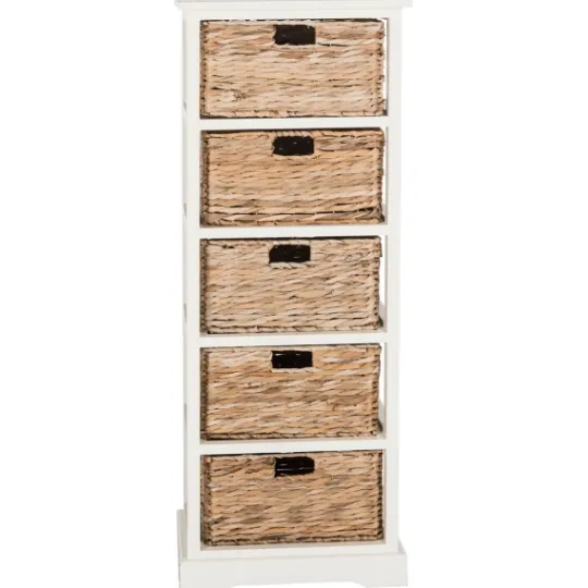 Kirkland's Home Wood 5-Tier Basket Storage Shelf- Bookshelves