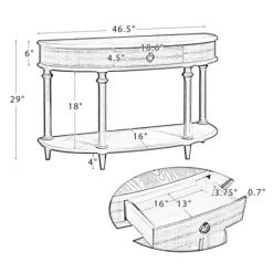 Kirkland's Home Wood 2-Tier Classic Console Table- Console Tables