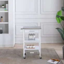 Kirkland's Home Wood 2-Tier Kitchen Cart- Kitchen Islands & Bar Carts