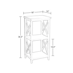Kirkland's Home Wood 2-Tier Storage Shelf- Bathroom Furniture
