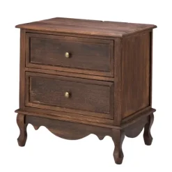 Kirkland's Home Wood Traditional 2-Drawer Nightstand- Nightstands