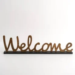 Kirkland's Home Wood Welcome Tabletop Sign- Statues & Figurines