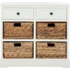 Kirkland's Home Wood Woven Baskets Cabinet- Cabinets & Sideboards