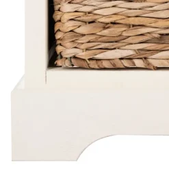 Kirkland's Home Wood Woven Baskets Cabinet- Cabinets & Sideboards