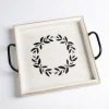 Kirkland's Home Wood Wreath Tray With Handles- Decorative Trays