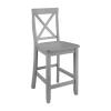 Kirkland's Home Wood X-Back Counter Stools, Set Of 2- Bar Stools & Counter Height Stools