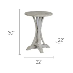 Kirkland's Home Wooden Arched Base Round Top Accent Table- Accent & End Tables