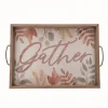 Kirkland's Home Wooden Autumn Leaves Gather Serving Tray- Decorative Trays