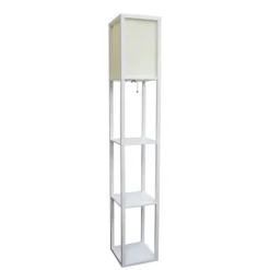 Kirkland's Home Wooden Column Shelf Floor Lamp- Floor Lamps