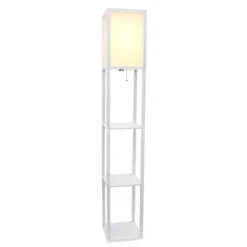 Kirkland's Home Wooden Column Shelf Floor Lamp- Floor Lamps