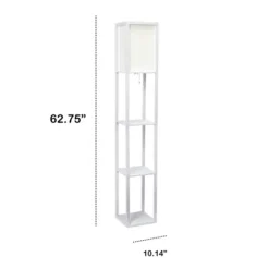 Kirkland's Home Wooden Column Shelf Floor Lamp- Floor Lamps