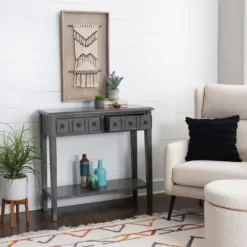 Kirkland's Home Wooden Console Table With Double Drawers- Console Tables