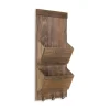 Kirkland's Home Wooden Letter Holder With Hooks Wall Organizer- Wall Storage