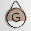 Kirkland's Home Wooden Neutral Beaded Monogram G Plaque- Monogram Wall Decor