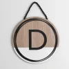 Kirkland's Home Wooden Neutral Beaded Monogram D Plaque- Monogram Wall Decor