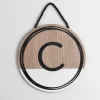 Kirkland's Home Wooden Neutral Beaded Monogram C Plaque- Monogram Wall Decor