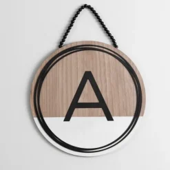 Kirkland's Home Wooden Neutral Beaded Monogram A Plaque- Monogram Wall Decor