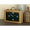 Kirkland's Home Wooden Novelty Briefcase Clock- Decorative Accents