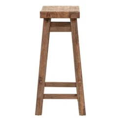 Kirkland's Home Wooden Saddle Seat Counter Stool- Bar Stools & Counter Height Stools