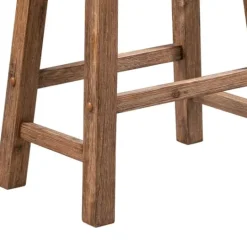 Kirkland's Home Wooden Saddle Seat Counter Stool- Bar Stools & Counter Height Stools