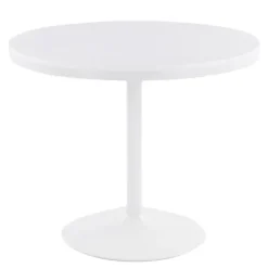Kirkland's Home Wooden Top Metal Base Round Dining Table- Dining Tables