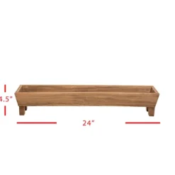 Kirkland's Home Wooden Trough Long Tray- Decorative Trays