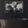 Kirkland's Home World Map On Black Framed Art Print- Framed Art