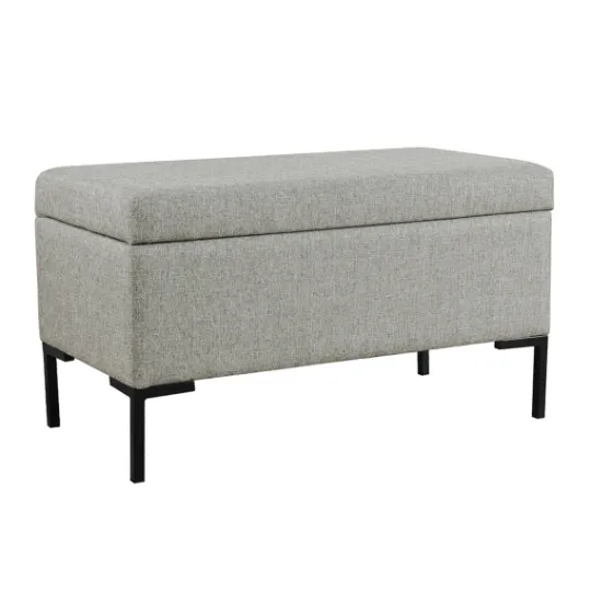 Kirkland's Home Woven Polyester Storage Bench- Benches & Ottomans