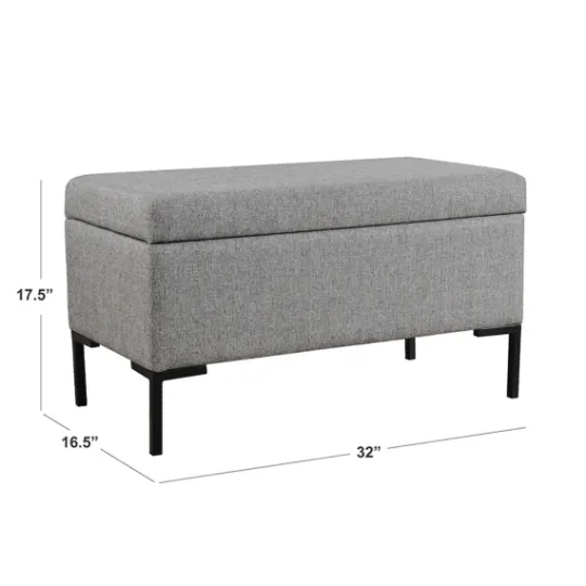 Kirkland's Home Woven Polyester Storage Bench- Benches & Ottomans