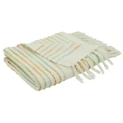 Kirkland's Home Woven Rainbow Stripe Tassel Throw- Blankets & Throws