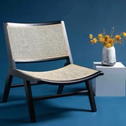Kirkland's Home Woven Rattan Low-Slung Accent Chair- Accent Chairs
