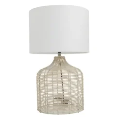 Kirkland's Home Woven Rattan Table Lamp- Table Lamps