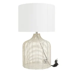 Kirkland's Home Woven Rattan Table Lamp- Table Lamps