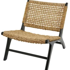 Kirkland's Home Woven Seagrass And Teakwood Accent Chair- Accent Chairs