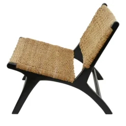Kirkland's Home Woven Seagrass And Teakwood Accent Chair- Accent Chairs